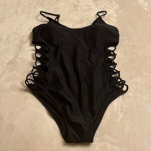 Black Cutout One-Piece Swimsuit